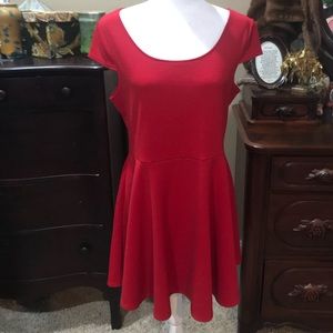 Charlotte Russe Red Mini Dress Heart Cut Out Back